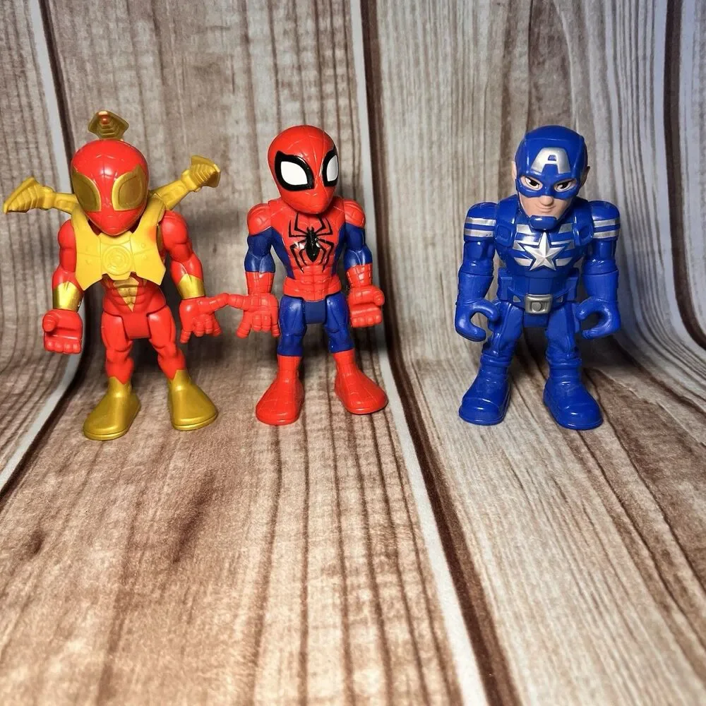 3 Playskool Marvel Super Hero Adventures 5” Action Figures Spider-Man +More!